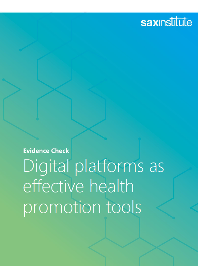 Digital platforms as effectiveh ealth promotion tools - Sax Institute ...