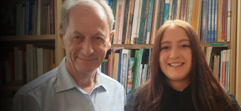 Simone Sherriff pictured with Sir Michael Marmot 2019
