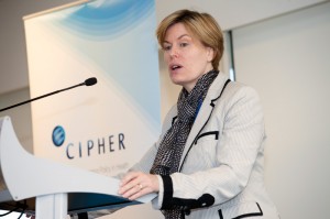 Dr Kerry Chant speaking at the CIPHER launch