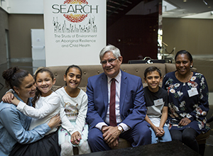 Federal Minister for Indigenous Health Ken Wyatt with SEARCH families