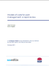 Models of care for pain management: a rapid review