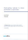 Priority-setting methods to inform prioritisation: a rapid review